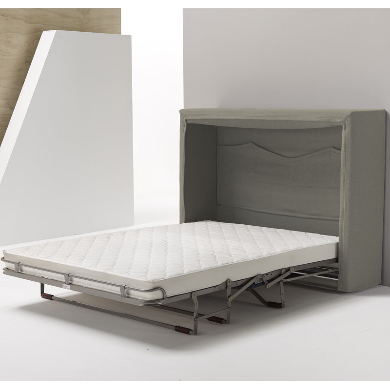 Latitude Run® Sue Full/Double Upholstered Murphy Bed with Mattress